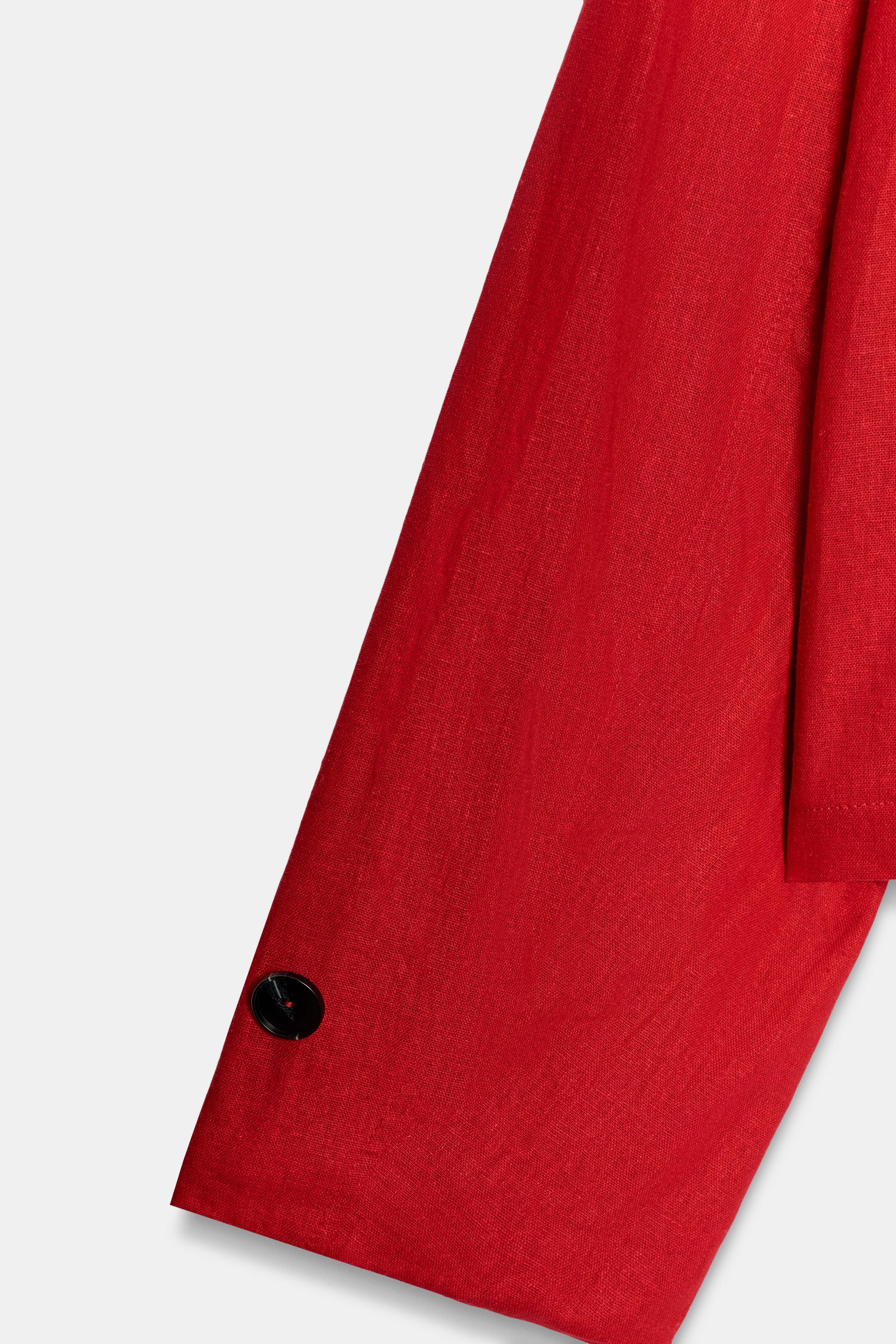 HIGH COLLAR LINEN JACKET